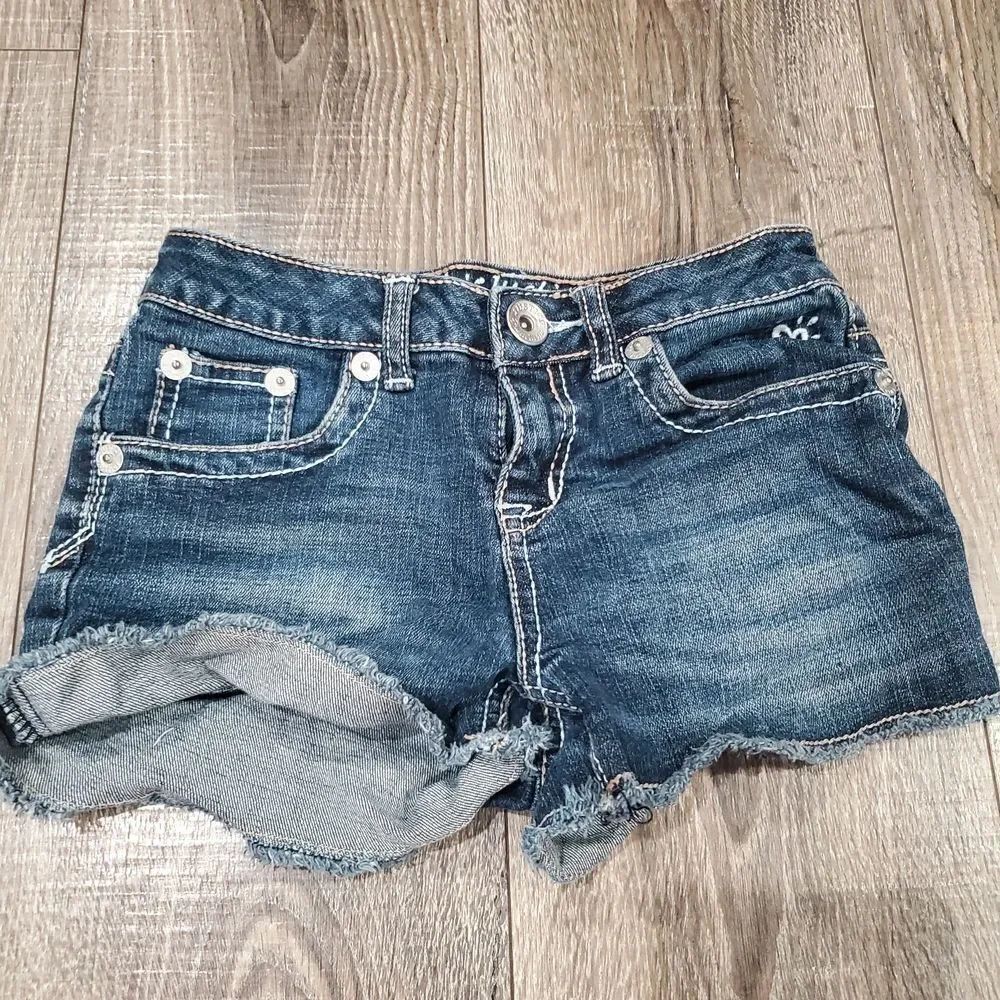 Girls Justice Jean Shorts Size 10 Dark Blue Denim Shorts